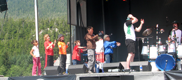 Kids do the Macarena.